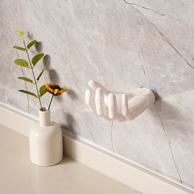 porte savon main décorative adhésif mural savons bijoux organisateur salle bain original sculptural chambre