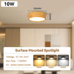 lampe bois naturel led downlight facile éclairage moderne chambre salon
