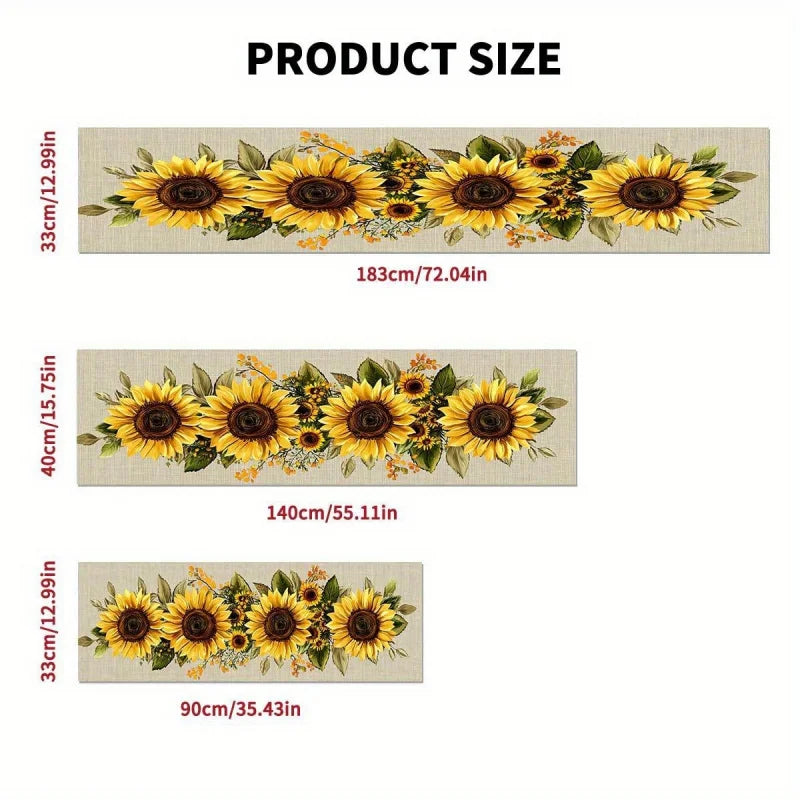 nappe table rustique motif tournesol jaune beige durable extérieure hiver automne