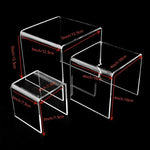 présentoirs transparents multi niveaux moderne bijoux vernis ongles desserts vin minimaliste réutilisable respectueux environnement