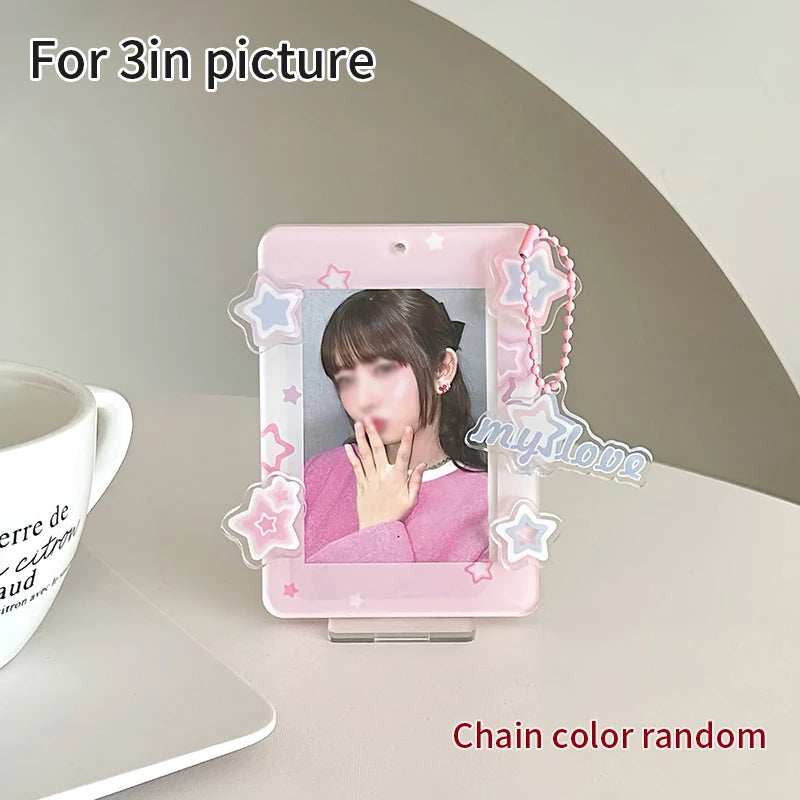 cadre photo transparent kpop coeurs papillons now playing angel puppy mignon rétro