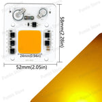 ampoule led cob 50w 3000k 4000k 6500k blanc orange jaune vert bleu rouge circuits