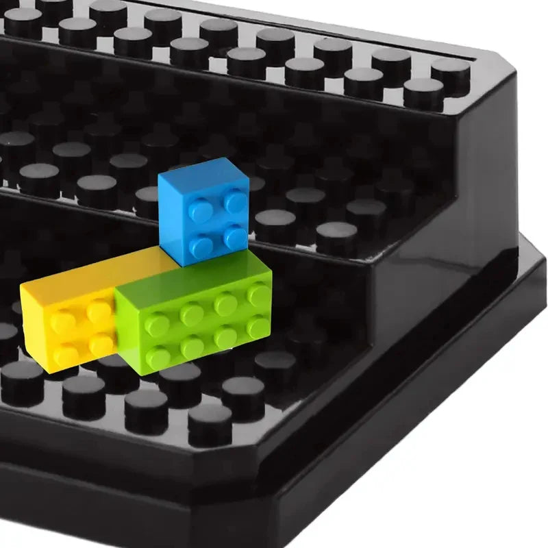 boîte présentation transparente moderne figurines lego plateforme noire organisateur anti poussière exposant collections