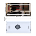 miroir courtoisie led blanc mural moderne notes musicales violettes affichage numérique