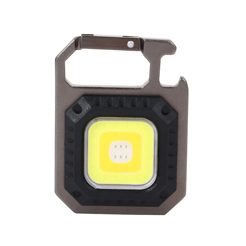 lampe multifonctionnelle rechargeable led modes gris métallique robuste type banque alimentation