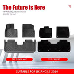 tapis sol voiture noir rayures horizontales moderne imperméable tout terrain easy clean tpe