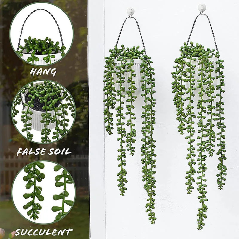 guirlande artificielle vigne feuilles vertes extérieur naturelle accrochéeextérieur decoration