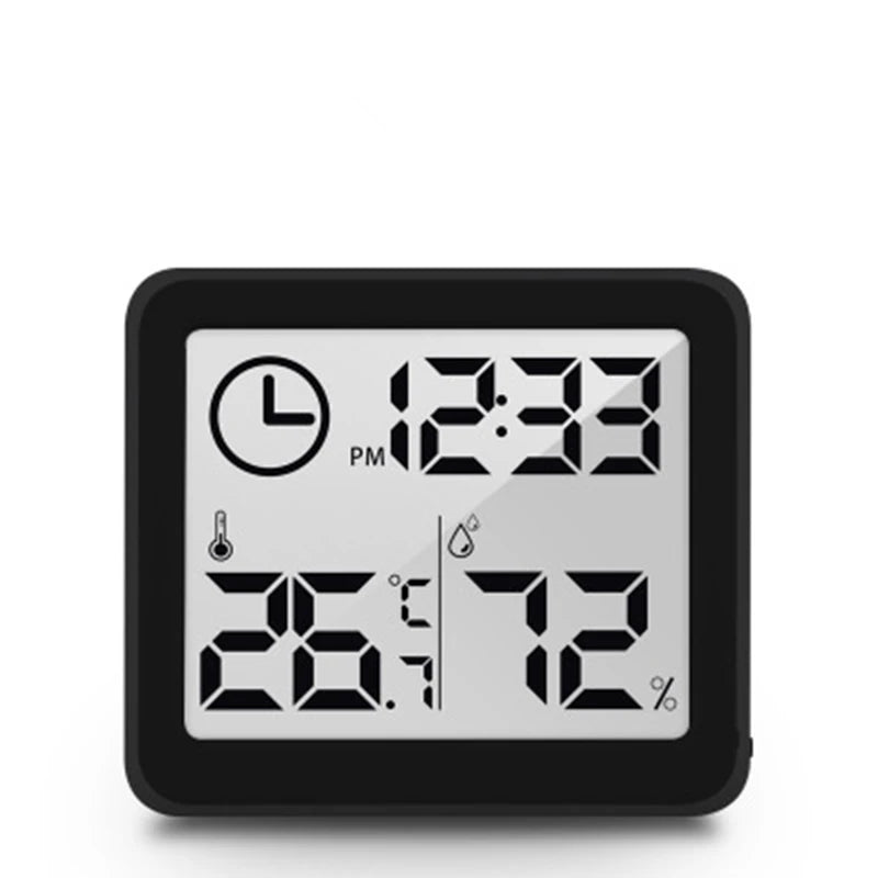 horloge numérique hygromètre blanc moderne adhésif affiche calendrier humidité led