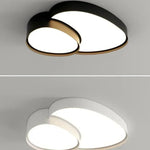 plafonnier led moderne minimaliste blanc noir plusieurs cercles ovales imbriqués fixé éclairage salon chambre