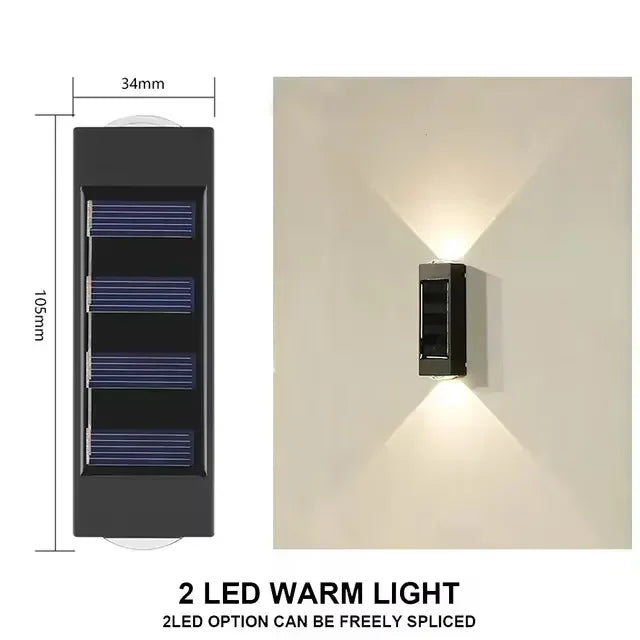 lumière solaire led extérieure étanche ip65 10led blanc chaud moderne fonctionnelle interrupteur on off
