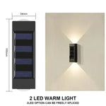 lumière solaire extérieure led ip65 mur noir blanc jaune moderne vis