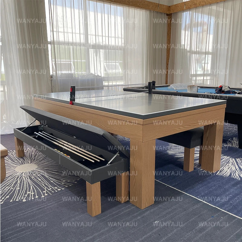table billard transformable table manger ping pong 7ft 8ft 9ft ardoise bois cuir modernes