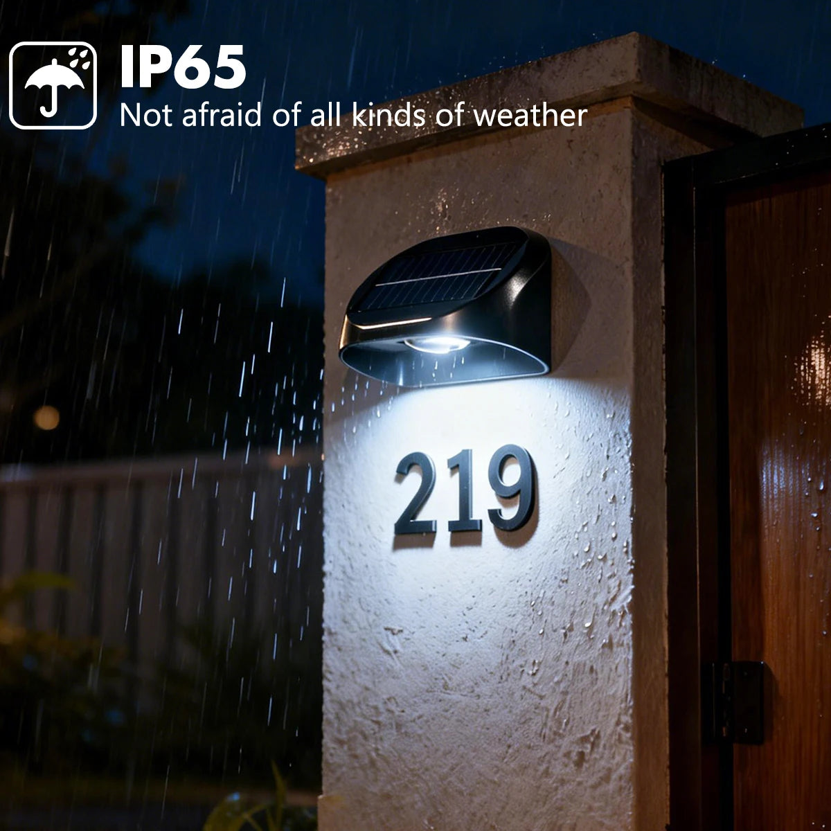 applique murale solaire noire moderne ip65 rgb lumiere exterieure automatique 60lumens