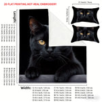 ensemble literie moderne couvre lit taies oreillers imprimé chat noir polyester coton lavable machine