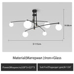 luminaire suspension moderne sphères translucides structure métallique dorée éclairage salon salle manger chambre