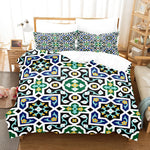 Vue de dessus de la housse de couette Mandala en taille king