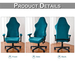 Housse de chaise de bureau en velours extensible 4 pièces couleur jaune