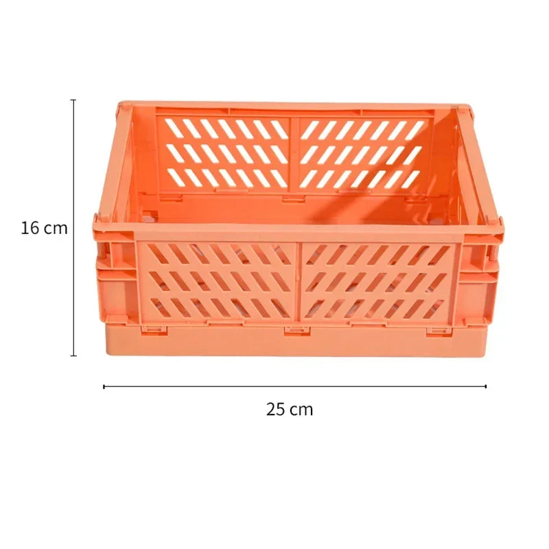 panier rangement pliable orange jaune vert rose gris moderne clips ventilation