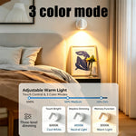 lampe murale spot magnétique rechargeable led noir moderne vis usb rechargement