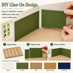 panneaux parement blanc vert chêne jaune bleu adhésif maison poupée texture mat moderne minimaliste