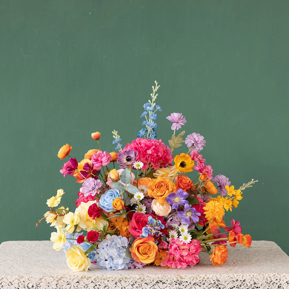 bouquets fleurs artificielles multicolores mariage anniversaire décoration extérieure moderne élégante variété