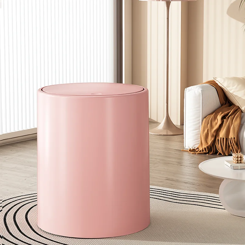 poubelle salle bain anti odeur pédale rose blanche moderne minimaliste plastique respectueux environnement