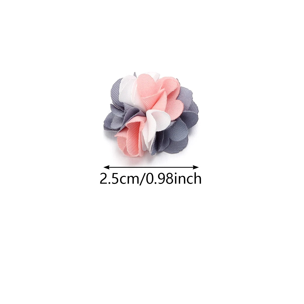 fleurs artificielles tissu plissées 2.5cm multicolore décoratives mariage scrapbook décoration intérieure bricolage couvre chef