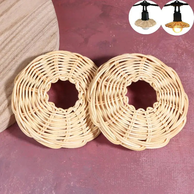 coasters tressés rotin traditionnels beige clair maison décoration intérieure naturelle