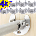 tige placard moderne argentée base épaisse lisse fixations bricolage métal support robuste qualité chambre