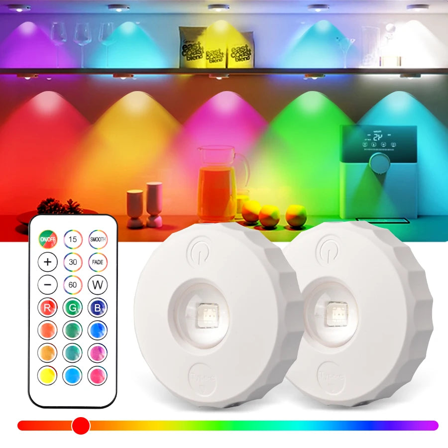 projecteur led rechargeable sans fil blanc moderne télécommande charge usb kitchen lights