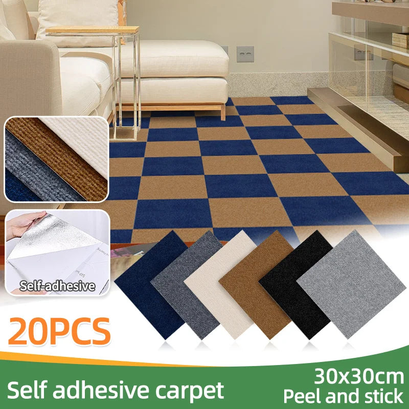 tapis auto adhésifs carreaux géométriques 30x30cm polyester moderne imperméable intérieur salon cuisine salle bain
