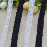 rubans décoratifs polyester blanc noir marron clair motif circulaire largeur 1.5cm classique élégants mariage