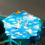projecteur effets lumineux nuages bleu blanc moderne télécommandeextérieur led ip65 aluminium