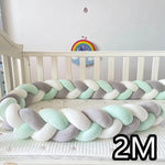 coussin lit tressé berceau bébé protection lit enfant doux blanc rose gris