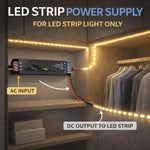alimentation led 12v 24v 60w 100w 200w 240v 300w 400w ruban lumineux noire moderne