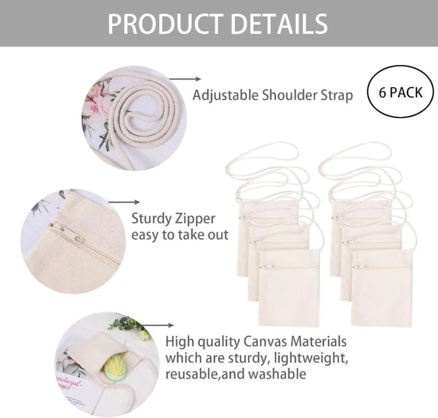 sac bandoulière toile coton beige clair élégants métalliques porte clés cartes monnaie écouteurs simple