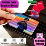 film protection carte bancaire multicolore moderne holographique adhésif
