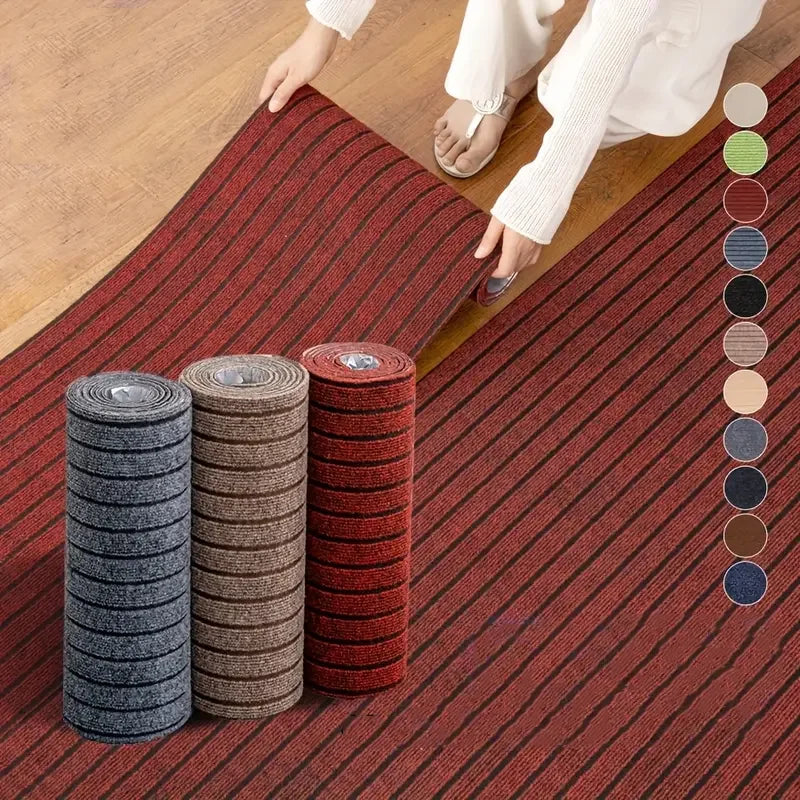 tapis adhésif gris foncé texture tissée moderne antidérapant 40cm 100cm x200cm x300cm