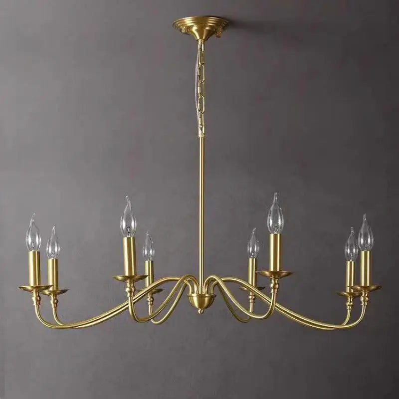 lustre doré traditionnel simple ampoules led chambre salon éclairage tombant moderne semi encastré fixé