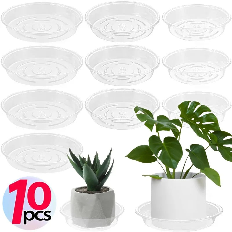 plateau drainage fleurs transparent rond gravé moderne rangement déchets maison jardin