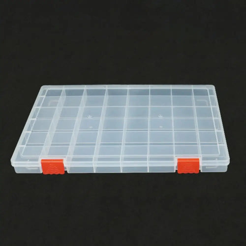 boîte rangement transparente compartiments pêche outils organisateur clips crochets leurres pratique fonctionnelle portative
