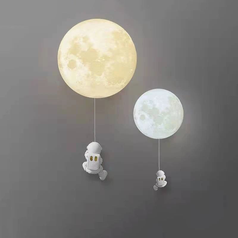 appliques murales modernes lampes décoratives astronautes lunes éclairage blanc bébé chambre