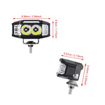 feux travail led 26w noir jaune moderne robuste lentilles ip67 vis included