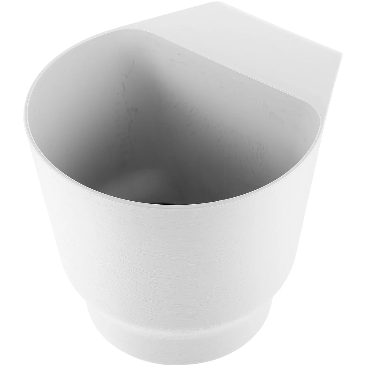 pots fleurs suspendus mural bleu gris blanc texturé moderne grille drainage vis jardin