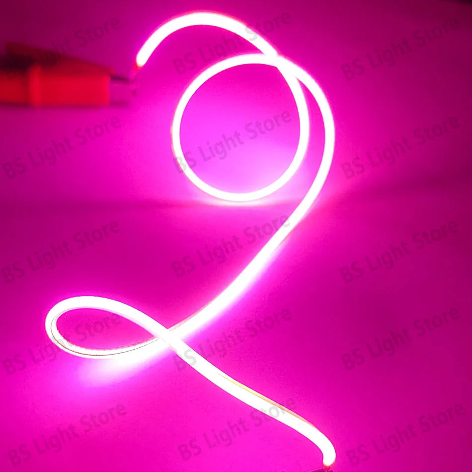 ruban led flexible lumineux décoration intérieure clips fixation couleur orange blanc rouge