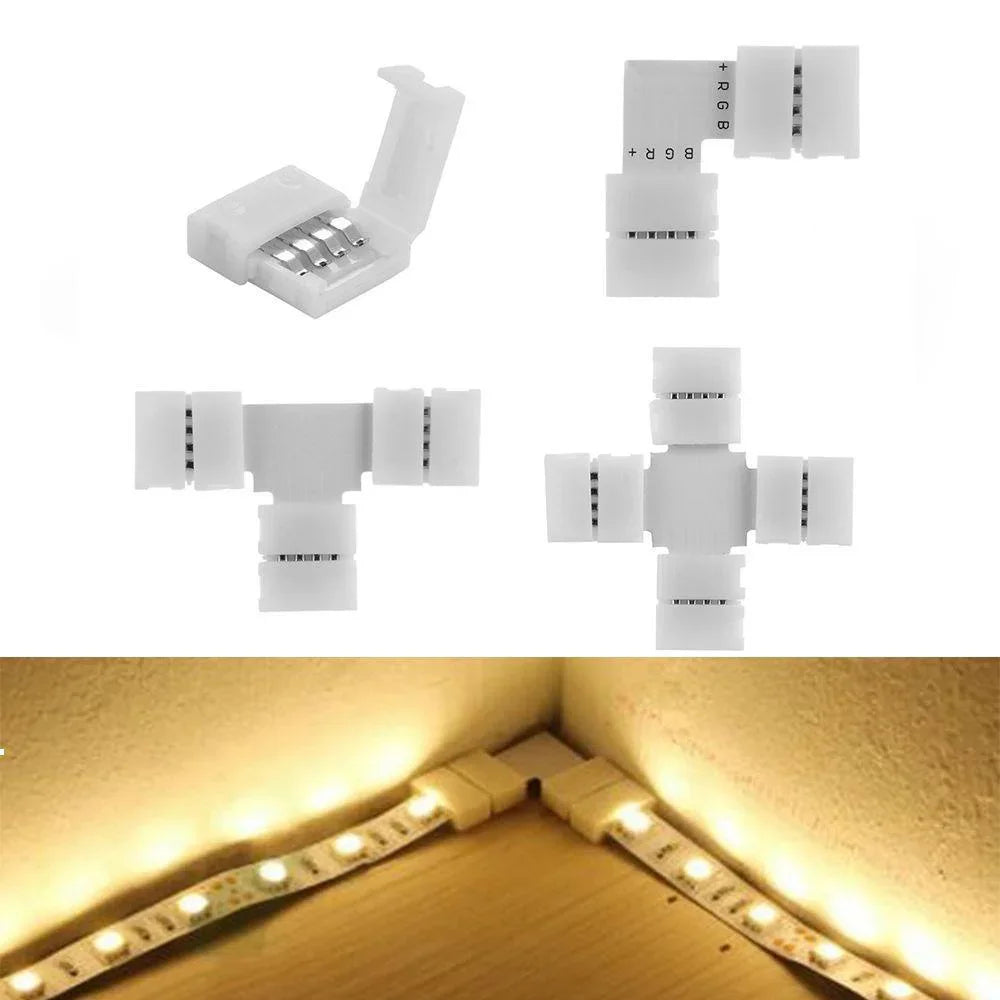 connecteurs led ruban 2pin 3pin 4pin 8mm 10mm adhésifs modernes blancs certifiés rohs cee
