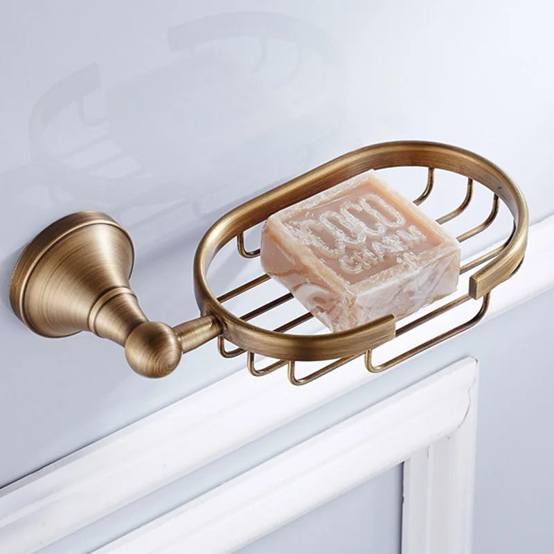 accessoires salle bain doré laiton antique vis classique serviette papier toilette savon ensemble moderne