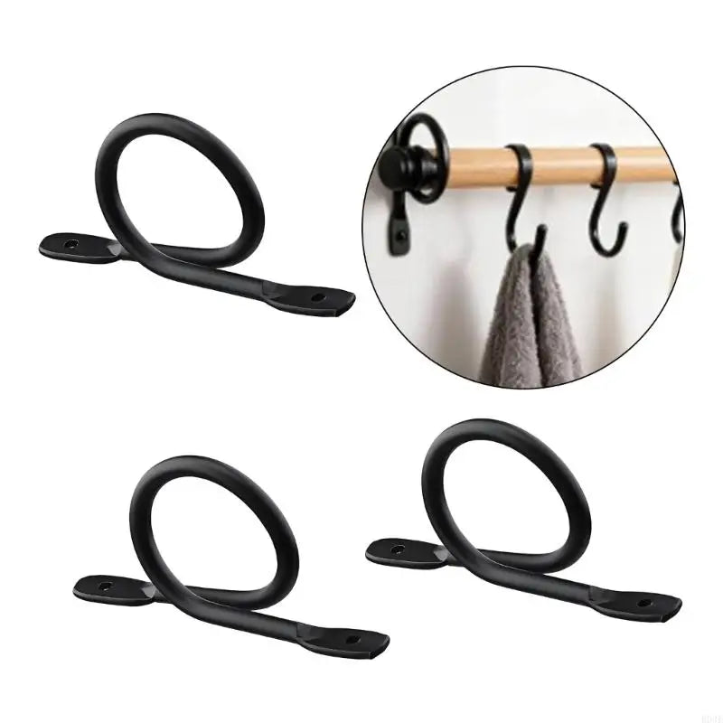 anneaux suspension noirs modernes matériau métal 12 vis