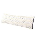 oreiller mousse mémoire forme oblong motif géométrique anti ronfement polyester blanc gris jaune moderne