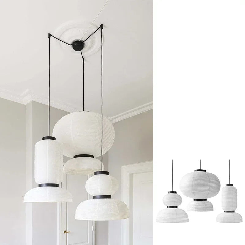 suspension lumineuse moderne blanc rayures horizontales opacité 25w 90260v 2000lm